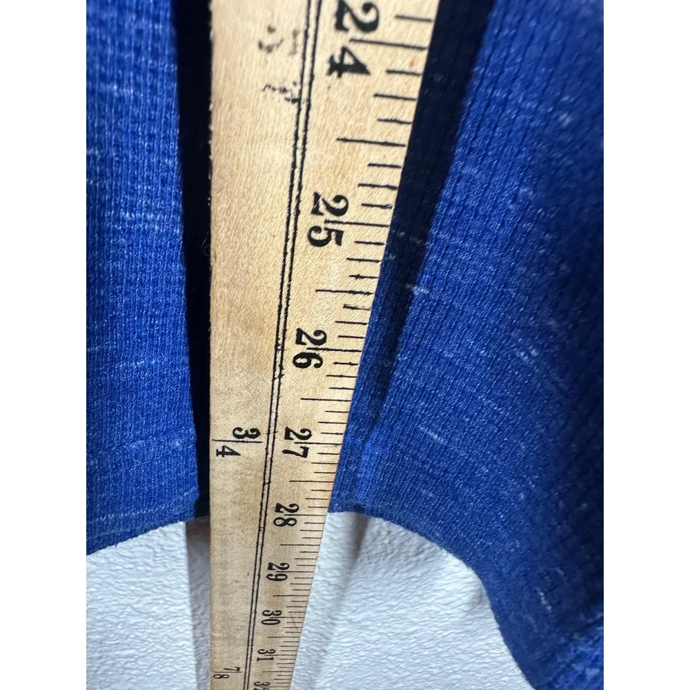 Sonoma Thermal Shirt Mens XL Blue Waffle Knit Long Sleeve Flecked Crew Neck